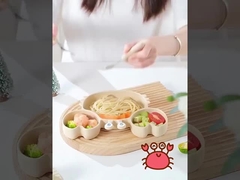 Résistant aux bactéries Enfants Plate et bol fleur rose blanche pour le dîner